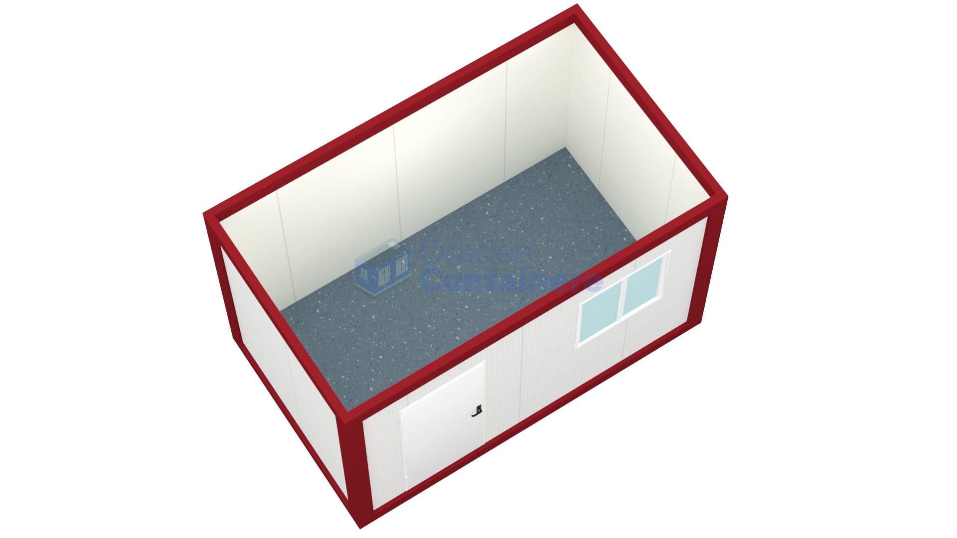 container birou oradea 4metri 1geam rosu1