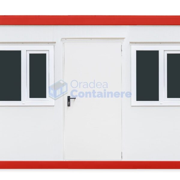 container birou oradea 4metri 2geamuri rosu