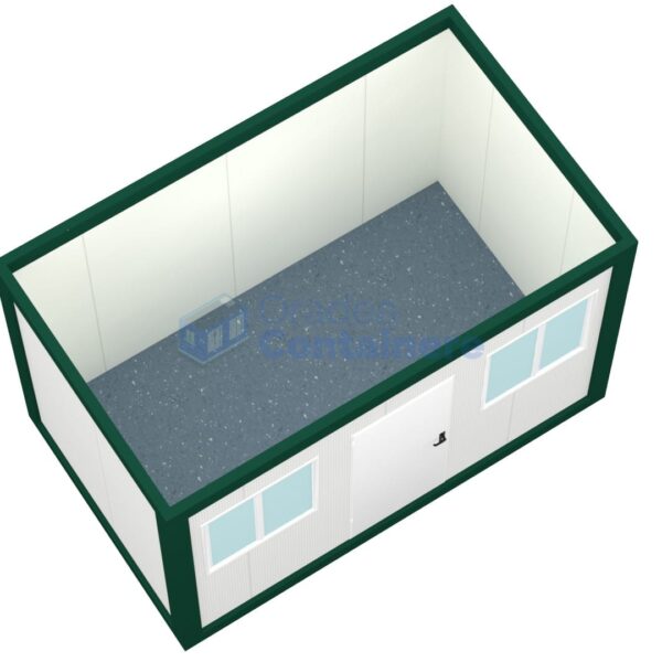 container birou oradea 4metri 2geamuri verde2