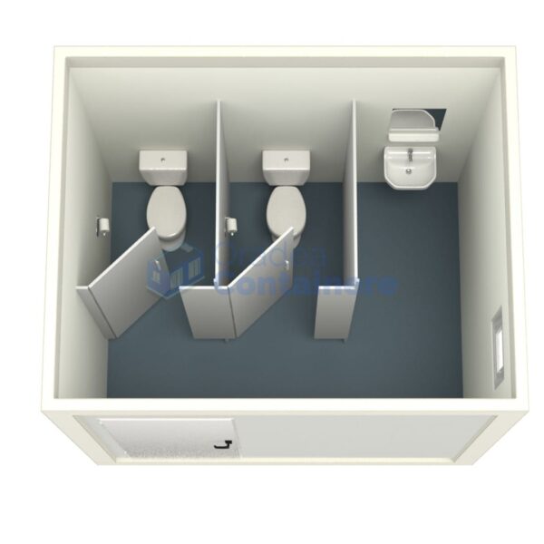 container sanitar oradea 3metri 2wc alb