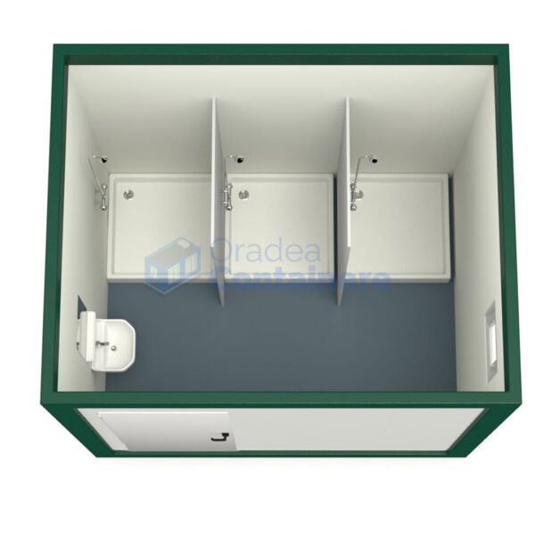 container sanitar oradea 3metri 3dusuri verde