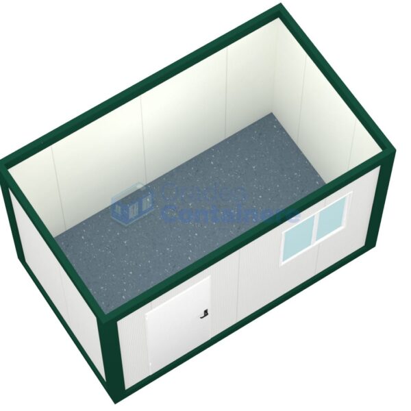 container santier oradea 4metri 1geam verde1