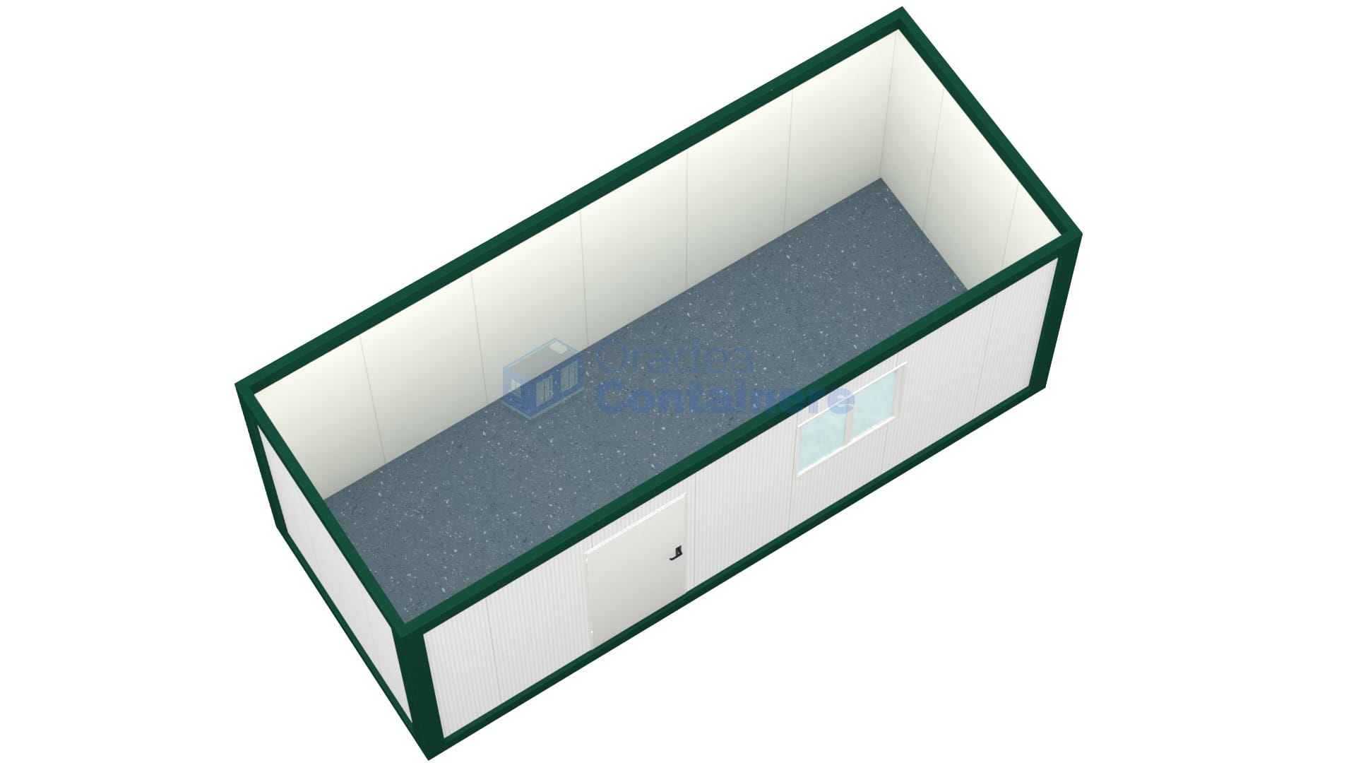 container santier oradea 6metri 1geam verde2